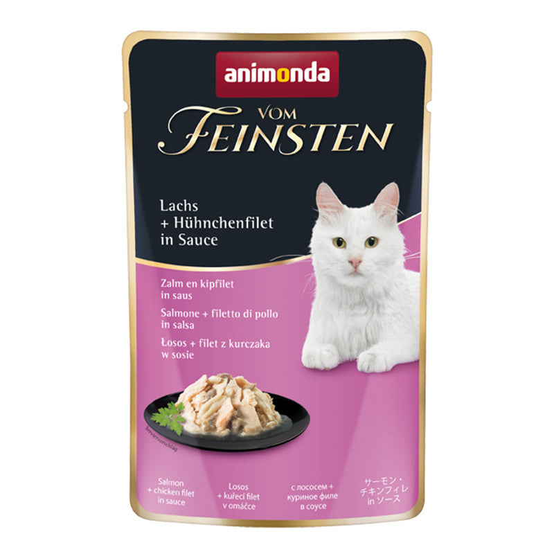 Animonda Cat Pouchbeutel vom Feinsten mit Lachs & Hühnerfilet in Sauce 50 g