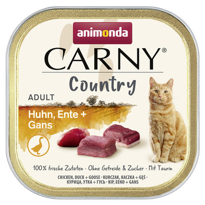 Animonda Cat Schale Carny Country Adult Huhn, Ente + Gans  100 g