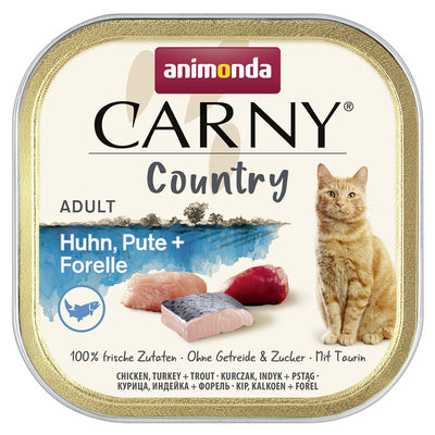 Animonda Cat Schale Carny Country Adult Huhn, Pute + Forelle  100 g