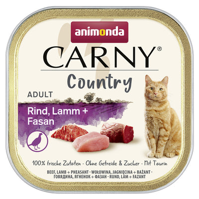 Animonda Cat Schale Carny Country Adult Rind, Lamm + Fasan  100 g