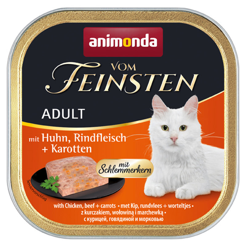 Animonda Cat Vom Feinsten mit Schlemmerkern mit Huhn, Rindfleisch & Karotten 100 g