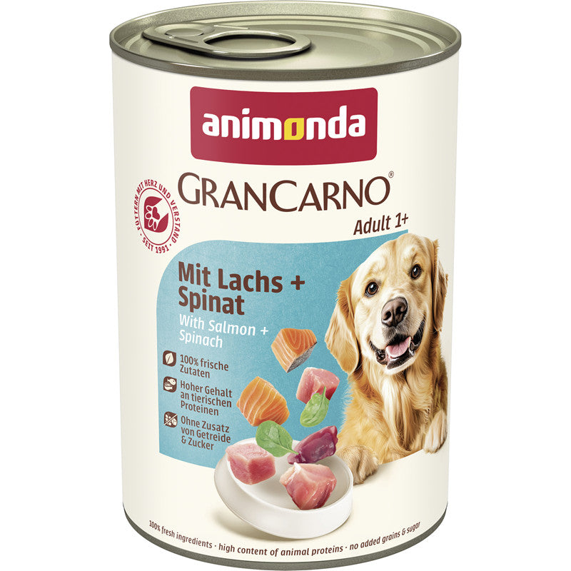Animonda Dog Dose GranCarno Adult mit Lachs + Spinat 400 g