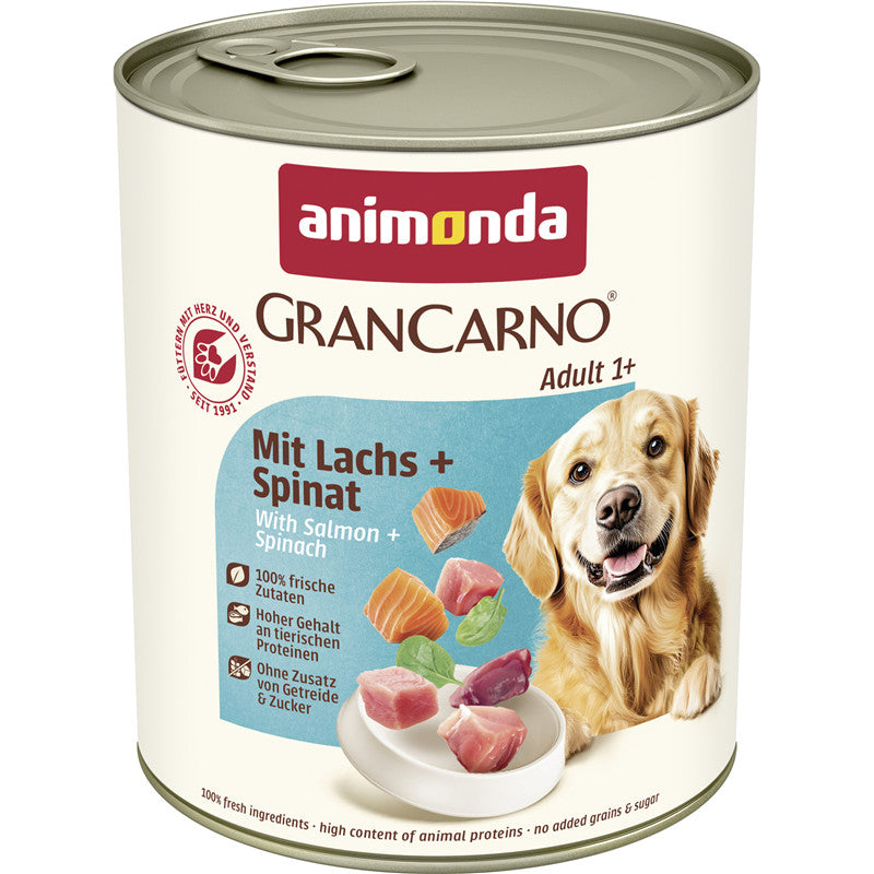 Animonda Dog Dose GranCarno Adult mit Lachs + Spinat 800 g