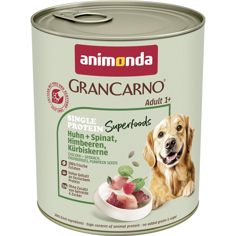 Animonda Dog Dose GranCarno Adult Superfoods Huhn+Spinat  800g