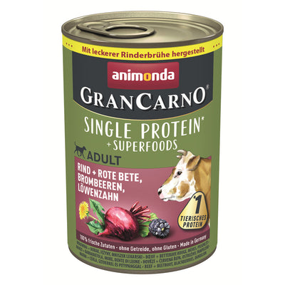 Animonda Dog Dose GranCarno Adult Superfoods Rind+Rote Beete 400g