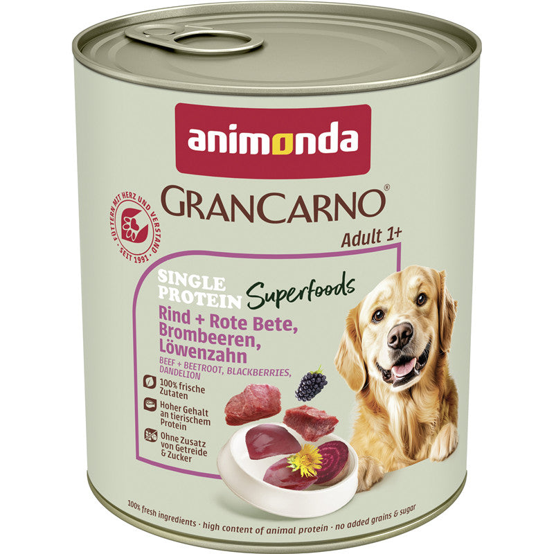 Animonda Dog Dose GranCarno Adult Superfoods Rind+Rote Beete 800g