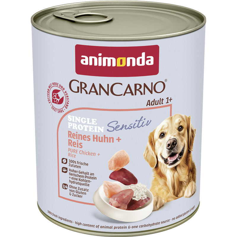 Animonda GranCarno Adult Sensitive Reines Huhn + Reis 800 g