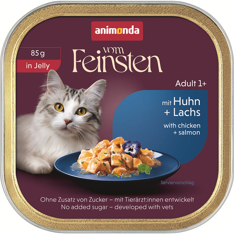 animonda Vom Feinsten in Jelly Adult mit Huhn + Lachs 85 g