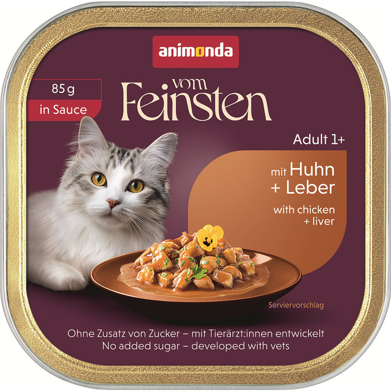 animonda Vom Feinsten in Sauce Adult mit Huhn + Leber 85 g