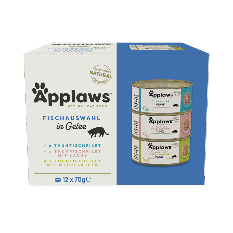 Applaws Katzen Nassfutter Gelee Fisch Selection 12 x 70 g