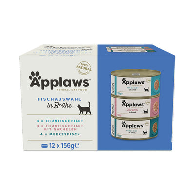 Applaws Katzen Nassfutter in der Dose Fisch Selection 12 x 156 g