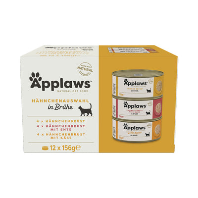 Applaws Katzen Nassfutter in der Dose Huhn Selection 12 x 156 g