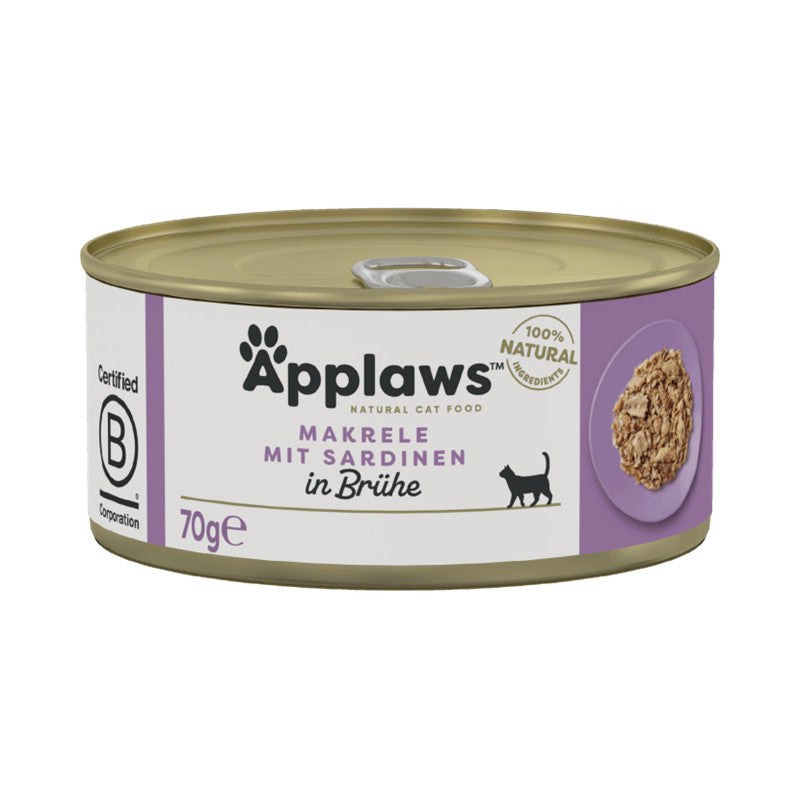 Applaws Katzen Nassfutter in der Dose mit Makrele & Sardine 70 g