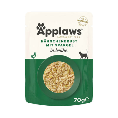 Applaws Katzen Nassfutter in Portionsbeutel mit Hühnchenbrust & Spargel 70 g