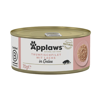 Applaws Katzen Nassfutter mit Thunfischfilet & Lachs in Gelee 70 g