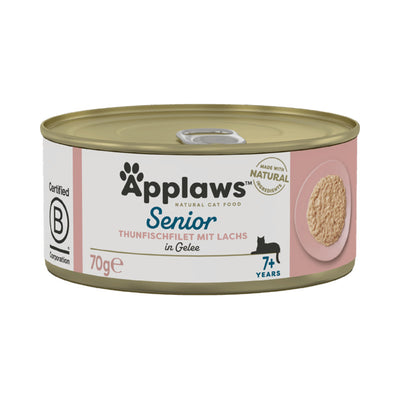 Applaws Katzen Nassfutter Senior Thunfisch & Lachs in Gelee 70 g