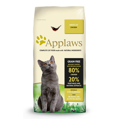 Applaws Katzen Trockenfutter Senior mit Hühnchen 2 kg