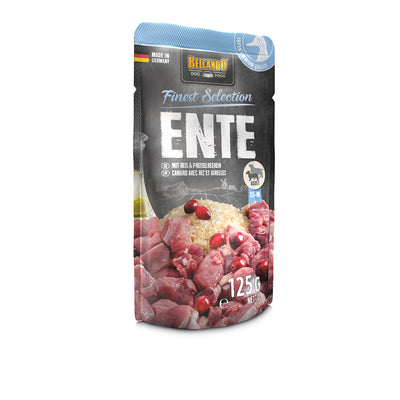 BELCANDO Frischebeutel Ente mit Reis und Preiselbeeren  125 g