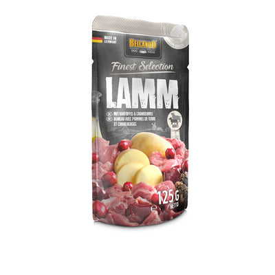 BELCANDO Frischebeutel Lamm und Kartoffel mit Cranberries  125 g