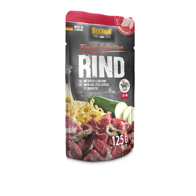 BELCANDO Frischebeutel Rind und Spätzle mit Zucchini  125 g