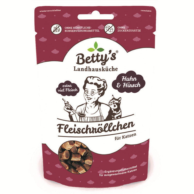 Betty`s Landhausküche Fleischröllchen Huhn und Hirsch 50 g