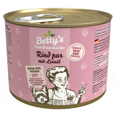 Betty's Landhausküche Hund Rind pur mit Leinöl 200 g