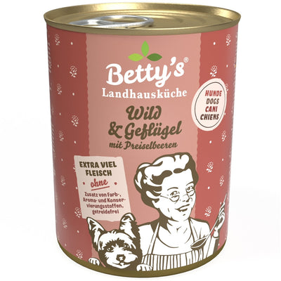 Betty's Landhausküche Hund Wild & Geflügel 400 g