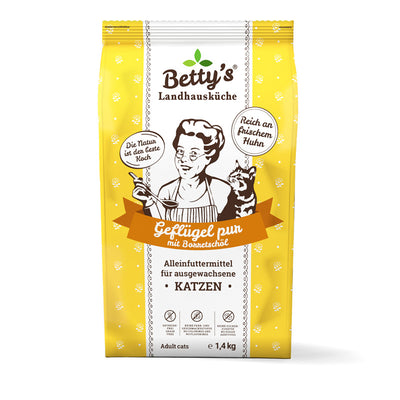 Betty`s Landhausküche Katze Adult Trocken Geflügel pur 1,4 kg