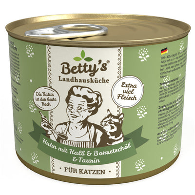 Betty's Landhausküche Katze Huhn mit Kalb & Borretschöl 200 g