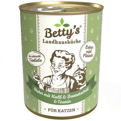 Betty's Landhausküche Katze Huhn mit Kalb & Borretschöl 400 g