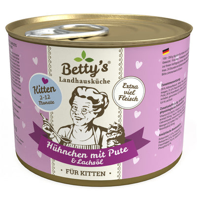 Betty's Landhausküche Katze Kitten Hühnchen mit Pute 200 g