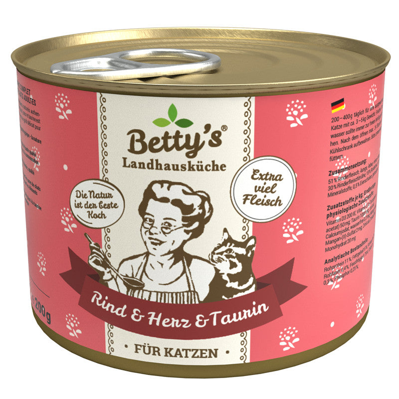 Betty's Landhausküche Katze Rind & Herz 200 g