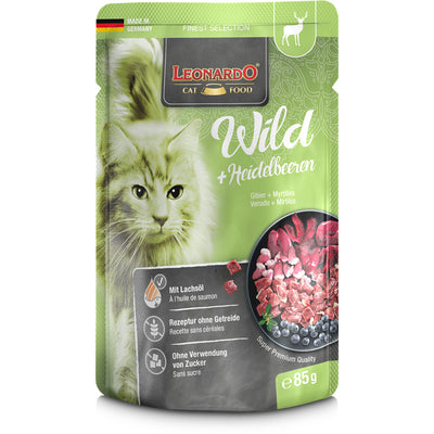 Bewital Cat Leonardo PB Wild & Blueberry  85 g