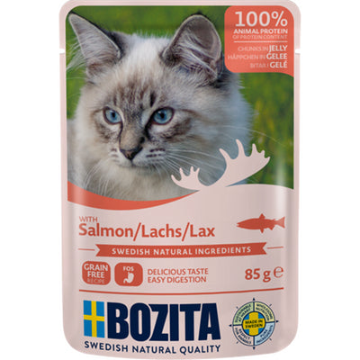 Bozita Cat Pouch Häppchen in Gelee mit Lachs 85 g