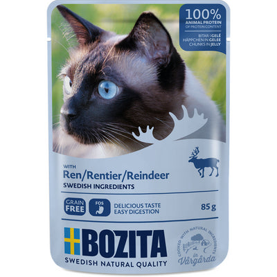 Bozita Cat Pouch Häppchen in Gelee mit Rentier 85 g