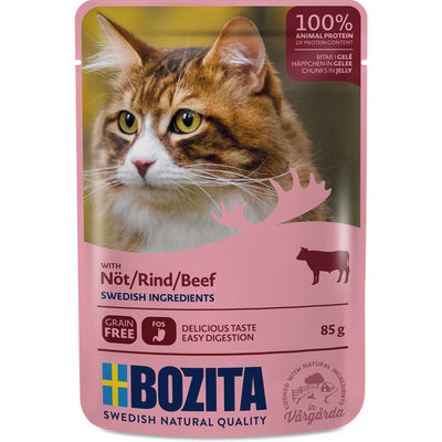 Bozita Cat Pouch Häppchen in Gelee mit Rind 85 g