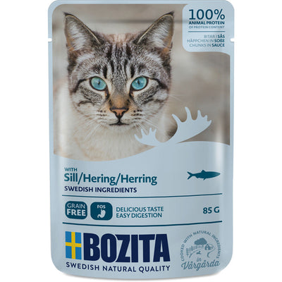 Bozita Cat Pouch Häppchen in Soße mit Hering 85 g