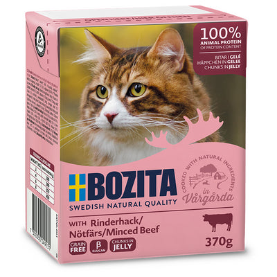 Bozita Feline Tetra Recart Häppchen in Gelee Rinderhack 370 g