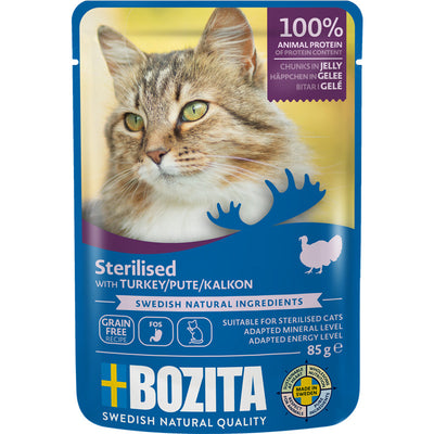 Bozita Sterilised Häppchen in Gelee mit Pute 85 g