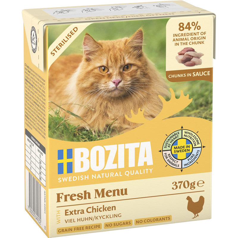 Bozita Sterilised Häppchen in Sauce mit viel Huhn 370 g