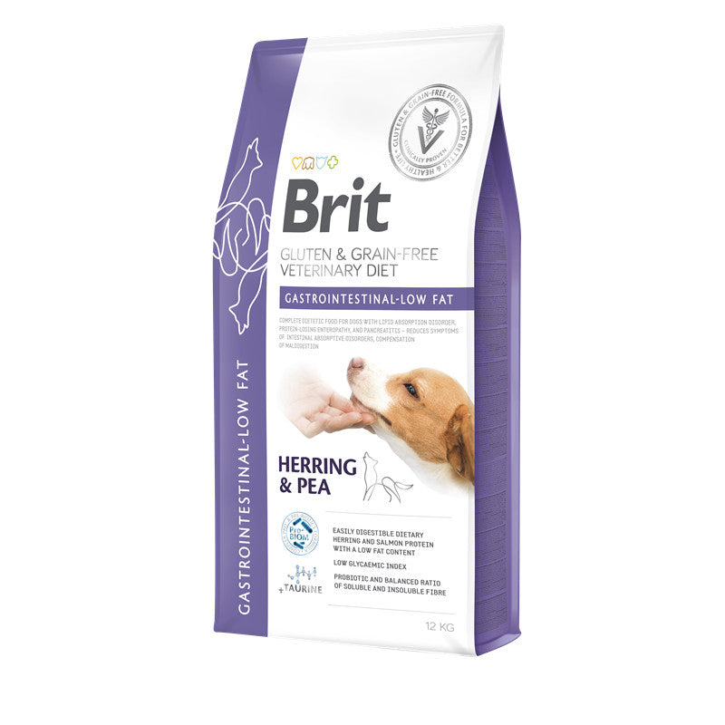 Brit Gastrointestinal Low Fat Getreidefrei - Diät-Trockenfutter für Hunde mit Verdauungsproblemen 12 kg