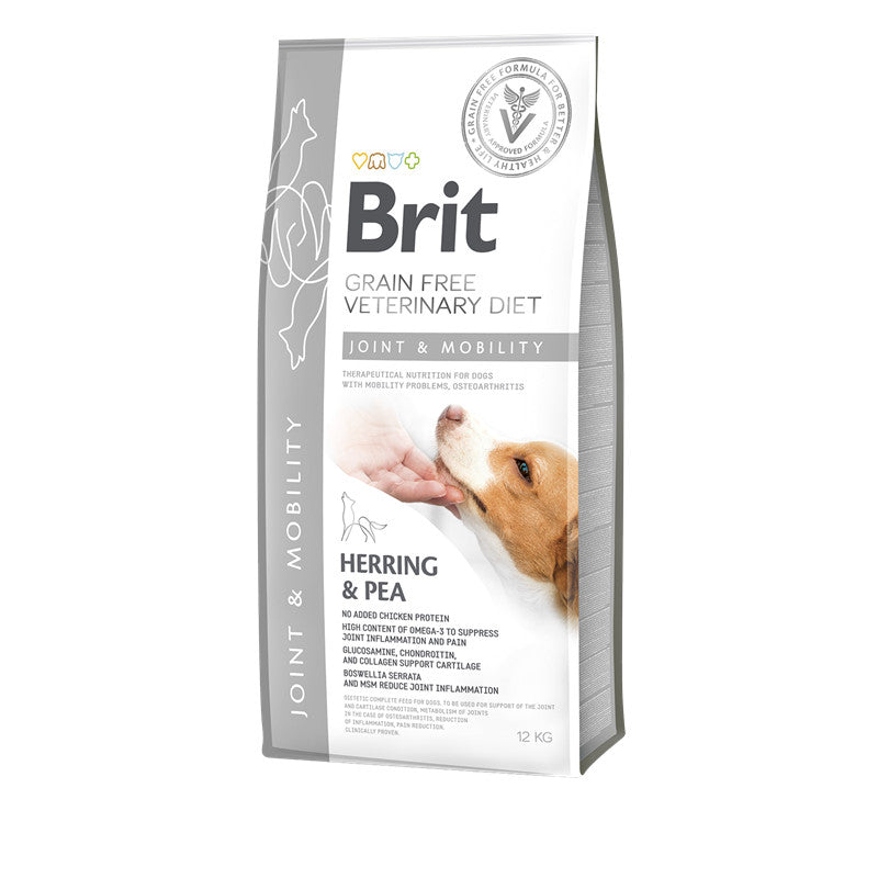 Brit Veterinary Diets Joint & Mobility Getreidefrei - Trockenfutter für Hunde - Gelenkunterstützung 12 kg