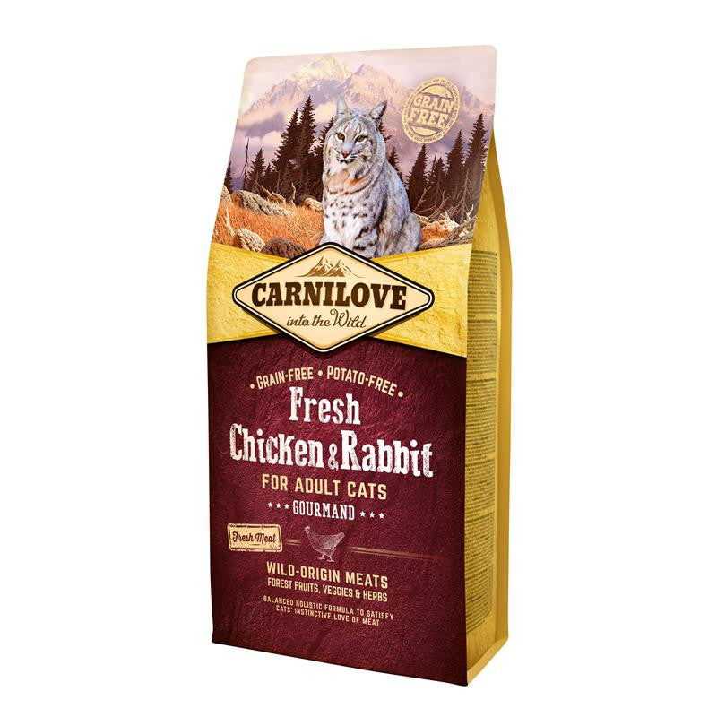 Carnilove Cat Adult - Chicken & Rabbit/Gourmand 6 kg