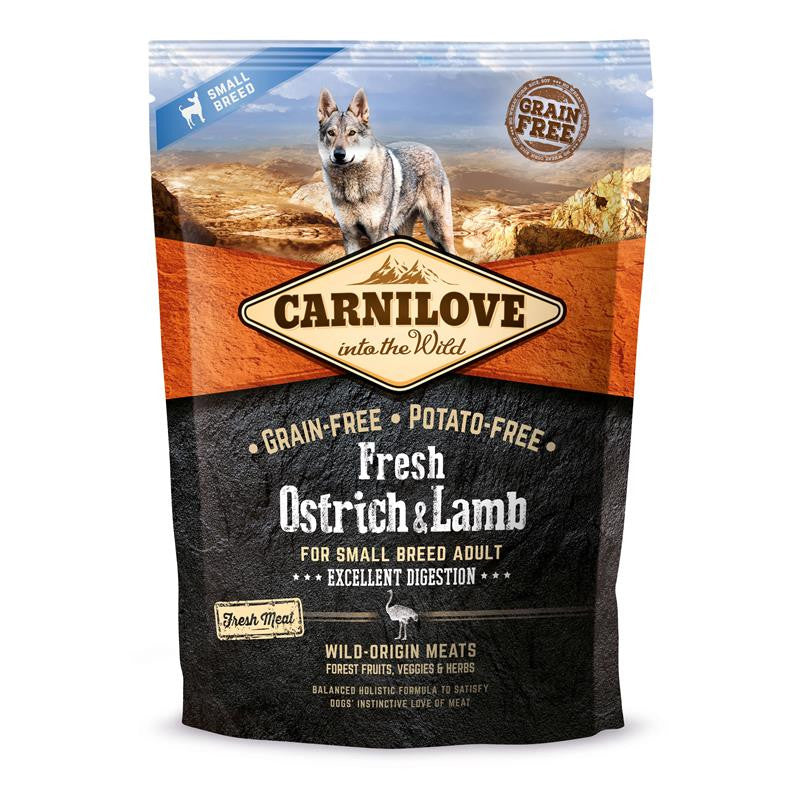 Carnilove Dog Adult Fresh Small Breeds - Ostrich & Lamb 1,5 kg