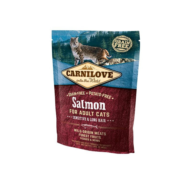 Carnilove for Adult Cats Sensitive & Long Hair Salmon 400 g