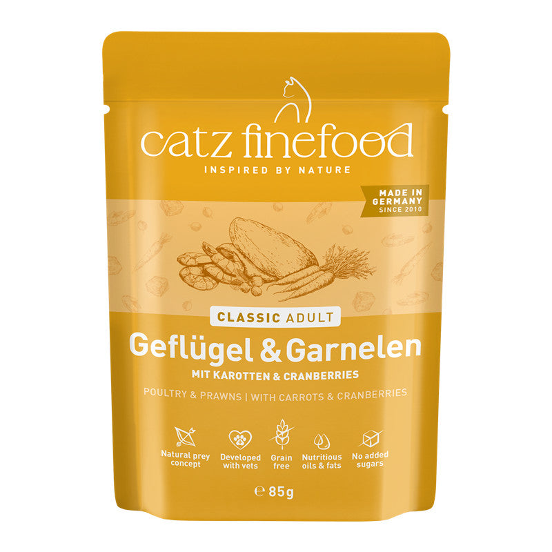 catz finefood Classic Geflügel & Garnelen 85 g