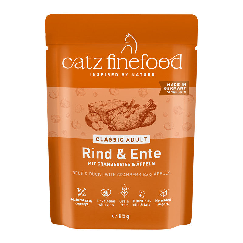 catz finefood CLASSIC Rind & Ente 85 g