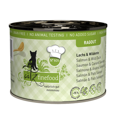 catz finefood Ragout No. 605 Lachs & Wildente 190g