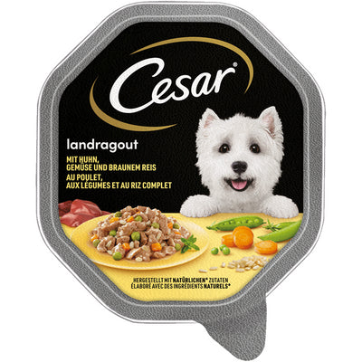 CESAR® Landragout mit Huhn, Gemüse und braunem Reis 150 g