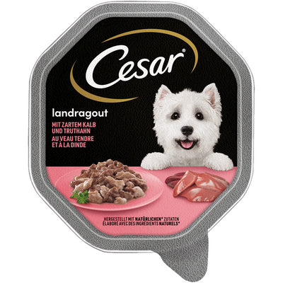 CESAR® Landragout mit zartem Kalb und Truthahn 150 g